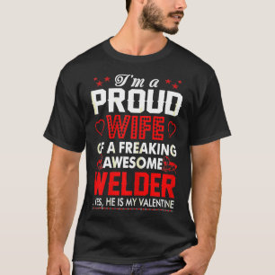Ehefrau für Frauen, die Phantastisch Welder Mein V T-Shirt