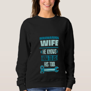 Ehefrau für lustige Automechaniker Sweatshirt