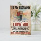 Ehefrau für mein Ehemann nie vergessen RSVP Karte (Stehend Vorderseite)