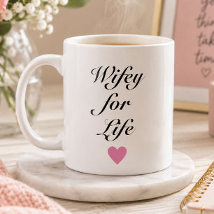 Ehefrau fürs Leben Neuvermählte Braut Kaffee Kaffeetasse