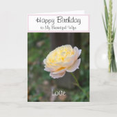 Ehefrau Geburtstag Blume oder für jedermann Karte (Vorderseite)