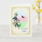 Ehefrau Geburtstag Blume und Schmetterling Karte (Gelbe Blume)