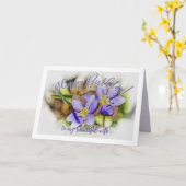 Ehefrau Geburtstag - Hepatica Wildblume Karte (Gelbe Blume)