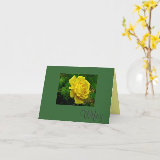 Ehefrau Geburtstag Karte (Gelbe Blume)