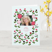 Ehefrau, Geburtstag, Rose Karte (Gelbe Blume)