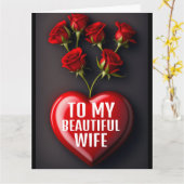 EHEFRAU GEBURTSTAG ROSE ROMANTISCHE GREETINGKARTE KARTE (Gelbe Blume)