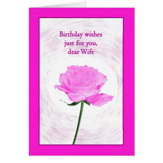 Ehefrau Geburtstag Schöne Rosa Rose (Vorne)