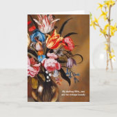 Ehefrau Geburtstag Weibliche Vintage Kunst Karte (Gelbe Blume)