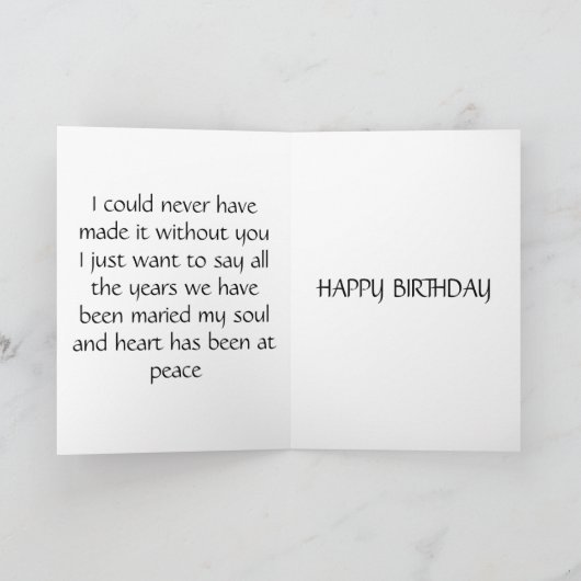 EHEFRAU-GEBURTSTAGS-KARTE KARTE (Innenseite)