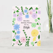 Ehefrau Geburtstagskarte Karte (Vorderseite)