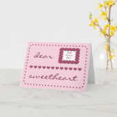 Ehefrau Geburtstagsvorlage rosa Karte (Gelbe Blume)