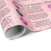 Ehefrau-Gedicht - 30. Geburtstag Geschenkpapier (Rolleneckpunkt)