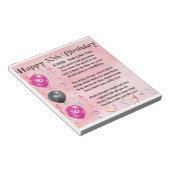 Ehefrau Gedicht - 30. Geburtstag Notizblock (angewinkelt)