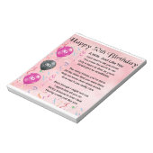 Ehefrau Gedicht - 30. Geburtstag Notizblock (Rotiert)