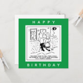 Ehefrau geht als Cartoon für den Straßenverkehr du Karte (Vorderseite/Rückseite Beispiel)