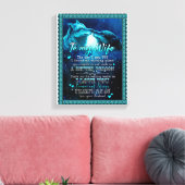 Ehefrau Geschenke | Brief an meine Ehefrau I Liebe Leinwanddruck (Insitu (Wohnzimmer))