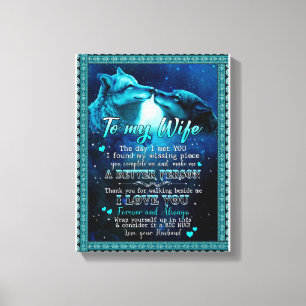 Ehefrau Geschenke   Brief an meine Ehefrau I Liebe Leinwanddruck