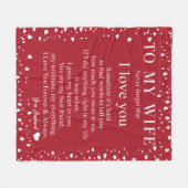 Ehefrau Geschenke | Brief an meine Ehefrau Liebe v Fleecedecke (Vorderseite (Horizontal))