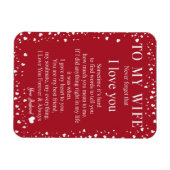 Ehefrau Geschenke | Brief an meine Ehefrau Liebe v Magnet (Horizontal)