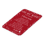 Ehefrau Geschenke | Brief an meine Ehefrau Liebe v Magnet (Linke Seite)