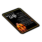 Ehefrau Geschenke | Brief an meine Ehefrau Liebe v Magnet (Rechte Seite)