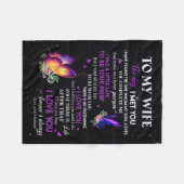 Ehefrau Geschenke | Brief an meine Ehefrau von Ehe Fleecedecke (Vorderseite (Horizontal))