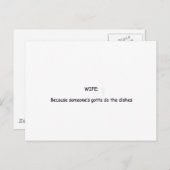 EHEFRAU=GESCHIRR POSTKARTE (Vorne/Hinten)