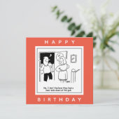 Ehefrau glaubt nicht, dass Pub einen Bier-Cartoon  Karte (Stehend Vorderseite)