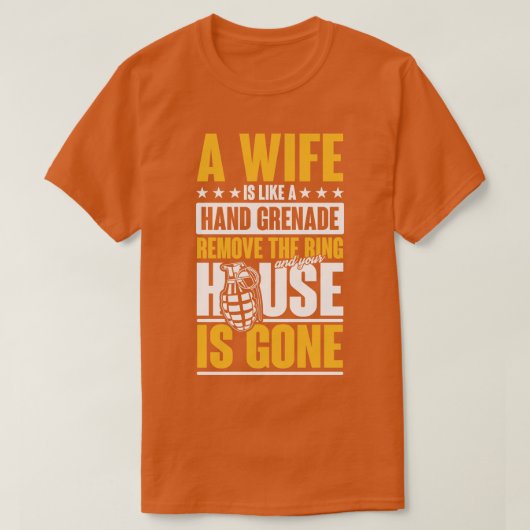 Ehefrau Handgranate T-Shirt (Design vorne)
