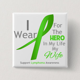 Ehefrau-Held in meinem Leben - Lymphom Button