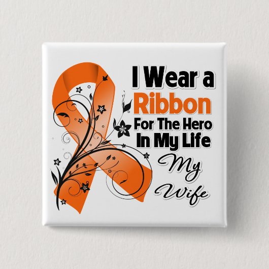 Ehefrau Hero in meinem Leben Leukämie Button (Vorderseite)