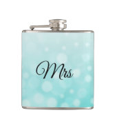 Ehefrau Hers Aquamarin Flask Flachmann (Vorderseite)