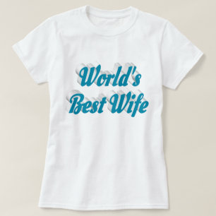 Ehefrau Himmel blauer T - Shirt