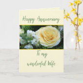 Ehefrau Hochzeit Jubiläum Gelbe Rose Karte (Gelbe Blume)