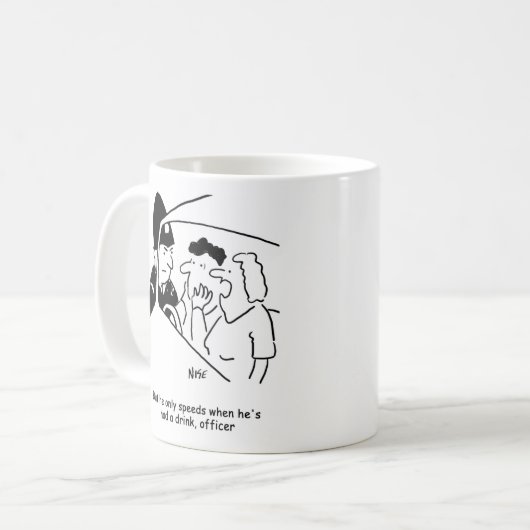 Ehefrau Husband's a Drink Driver Kaffeetasse (Vorderseite Links)