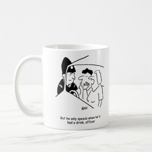 Ehefrau Husband's a Drink Driver Kaffeetasse (Links)