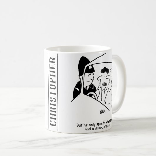 Ehefrau Husband's a Drink Driver Kaffeetasse (VorderseiteRechts)