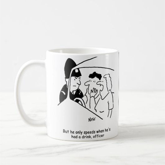 Ehefrau Husband's a Drink Driver Kaffeetasse (Links)