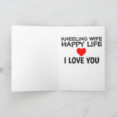 Ehefrau "I LIEBE YOU" KLEINEN SIE GREETING CARDS Karte (Innenseite)