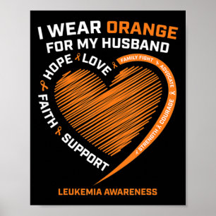 Ehefrau ich trage Orange für meine Muskelschmerzen Poster
