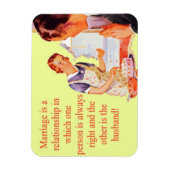 Ehefrau immer das richtige Heiratsmagazin Magnet (Vertikal)