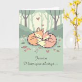 Ehefrau Individuelle Name Valentine Füchse Liebe i Karte (Gelbe Blume)