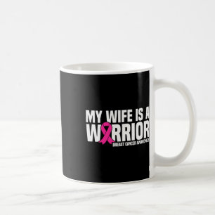 Ehefrau ist ein Krieger rosa Ribbon Brustkrebs Awa Kaffeetasse