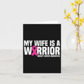 Ehefrau ist ein Krieger rosa Ribbon Brustkrebs Awa Karte (Gelbe Blume)