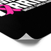 Ehefrau ist ein Krieger rosa Ribbon Brustkrebs Awa Poster (Ecke)