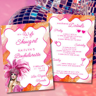 Ehefrau ist ein Showgirl Pink Bachelorette Tour Einladung
