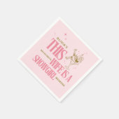 Ehefrau ist eine Showgirl-Junggesellinnen-Abschied Serviette (Ecke)