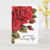 Ehefrau Jahrestag Liebe und Rote Rosen Karte (Gelbe Blume)