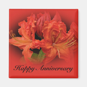 Ehefrau Jubiläum Orange Azaleen Magnet