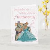 Ehefrau Jubiläumskarte mit Elefanten Karte (Gelbe Blume)